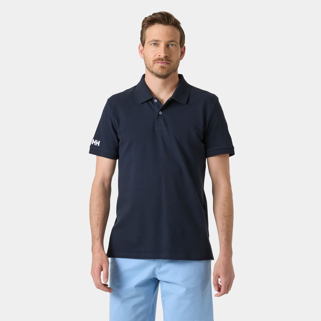 CREW POLO PIQUE, NAVY, XXL