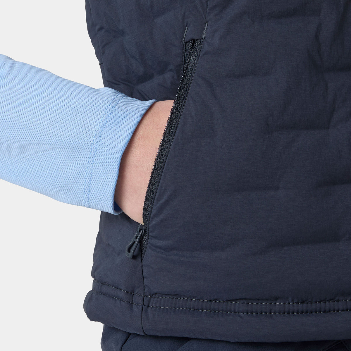 W HP STRETCH INSULATOR VEST, NAVY, L