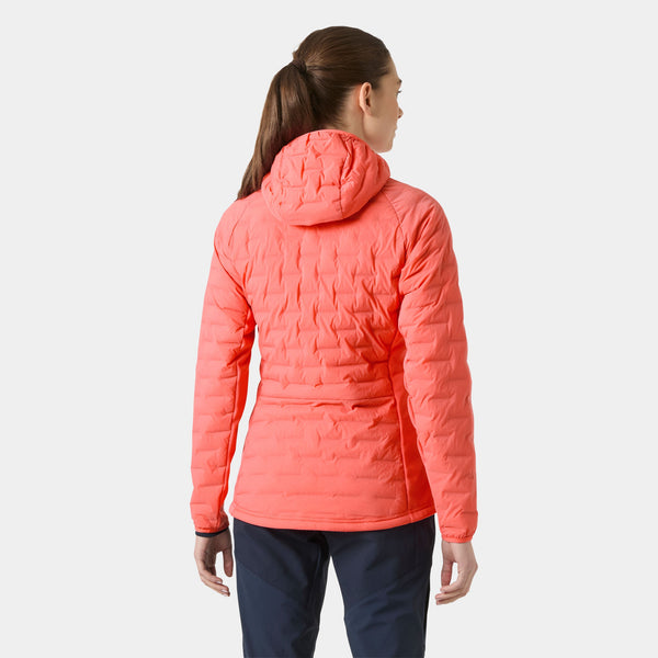 W HP HYBRID STRETCH HOODED INS, SUNSET PINK, L