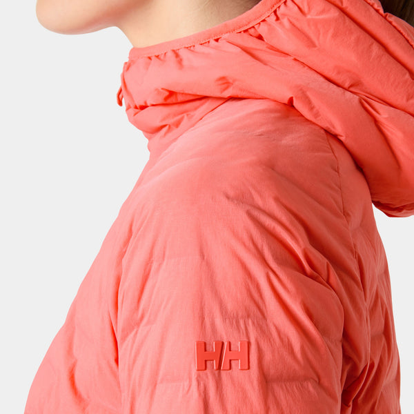 W HP HYBRID STRETCH HOODED INS, SUNSET PINK, L