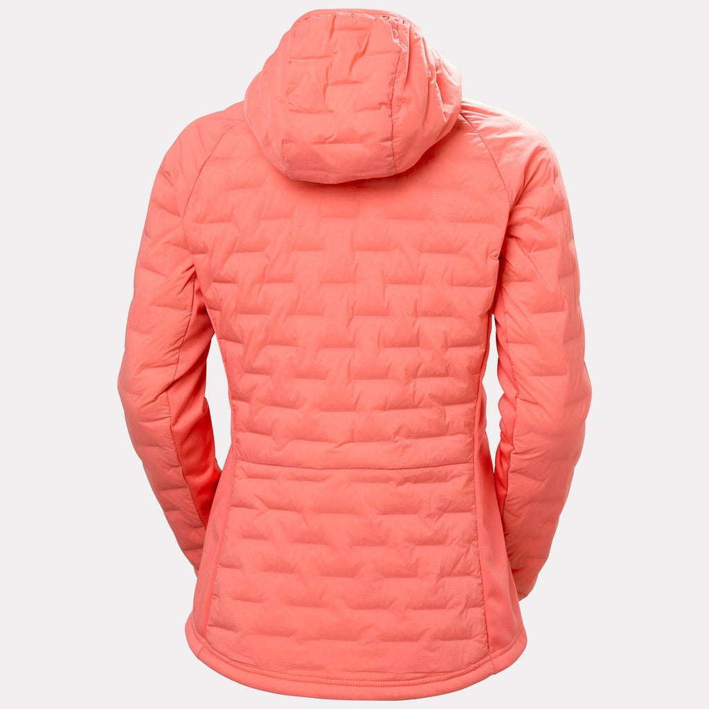 W HP HYBRID STRETCH HOODED INS, SUNSET PINK, L