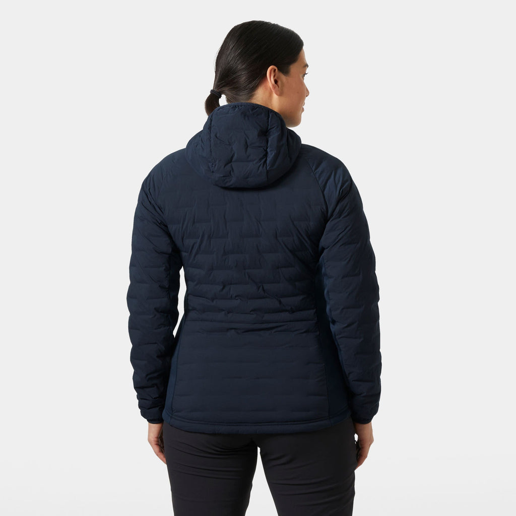W HP HYBRID STRETCH HOODED INS, NAVY, L