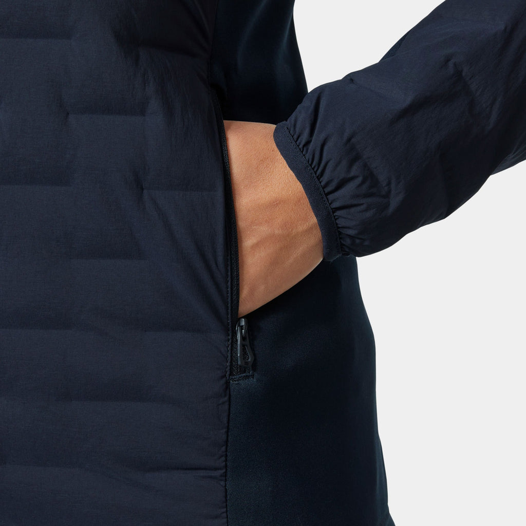 W HP HYBRID STRETCH HOODED INS, NAVY, L