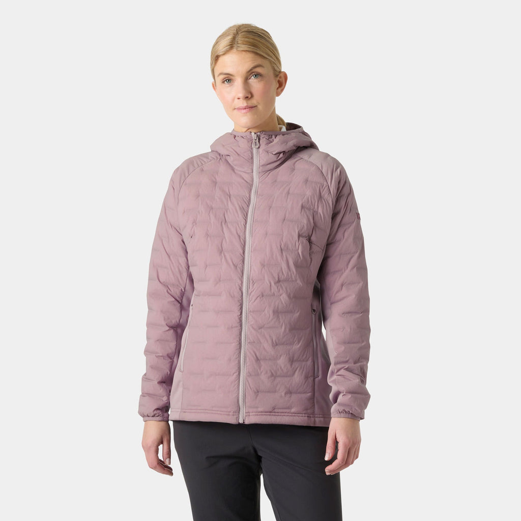 W HP HYBRID STRETCH HOODED INS, PURPLE CLAY, L