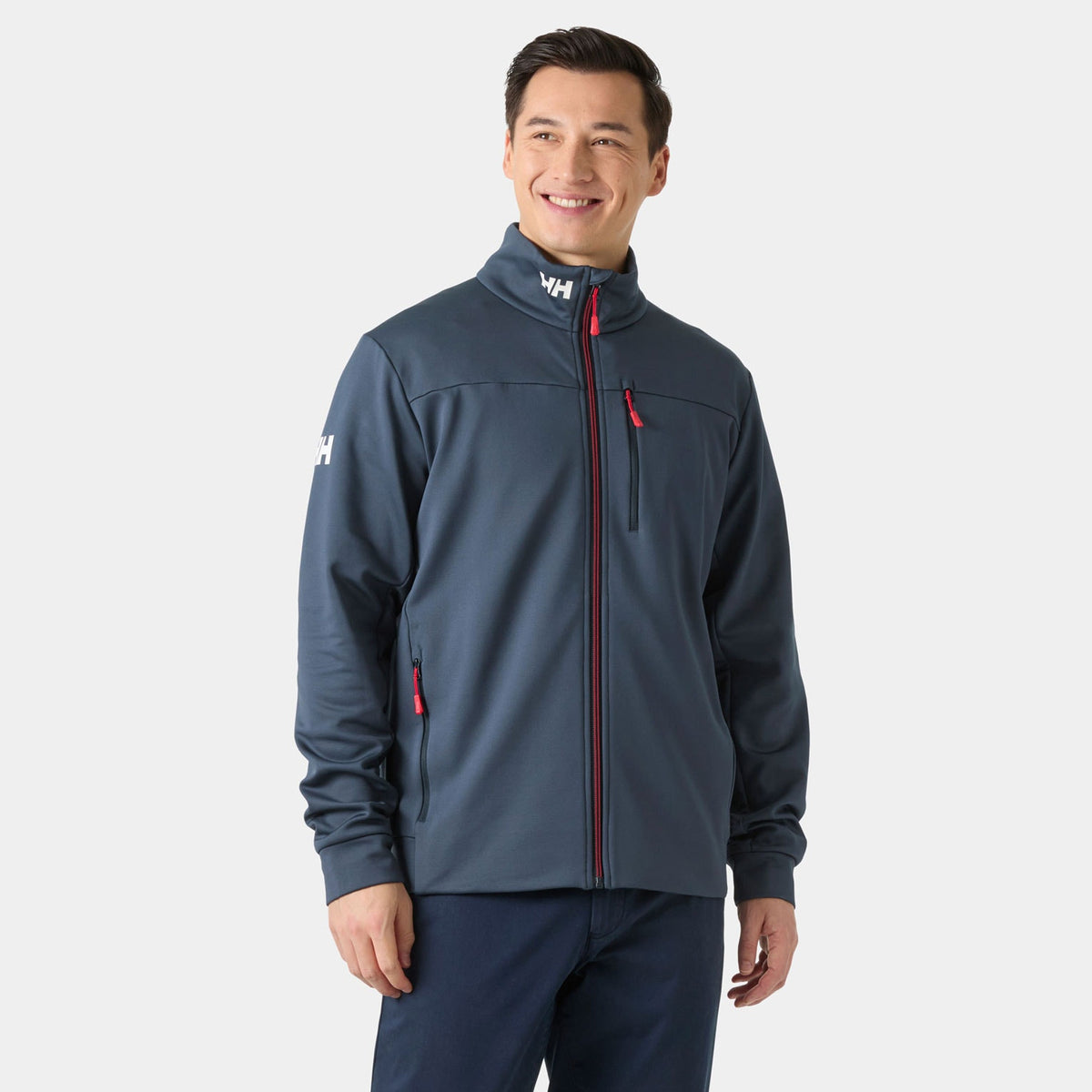 CREW FLEECE JACKET, NAVY, XXL