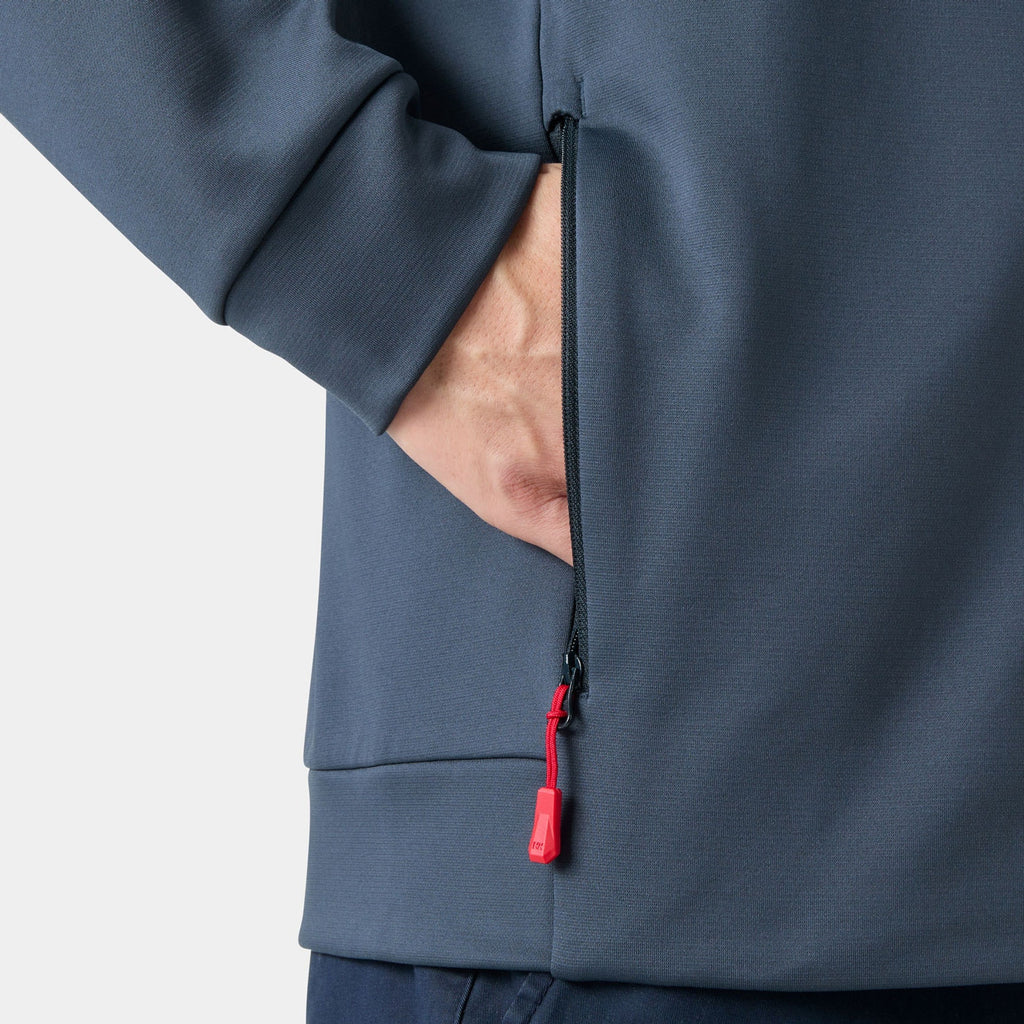 CREW FLEECE JACKET, NAVY, XXL