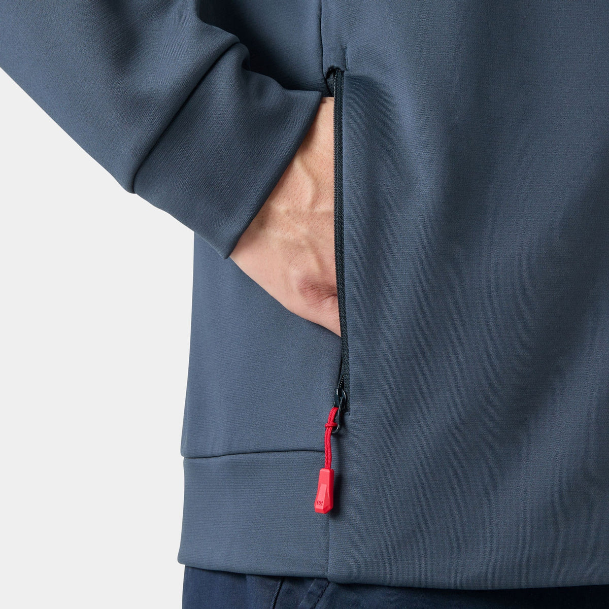 CREW FLEECE JACKET, NAVY, XXL