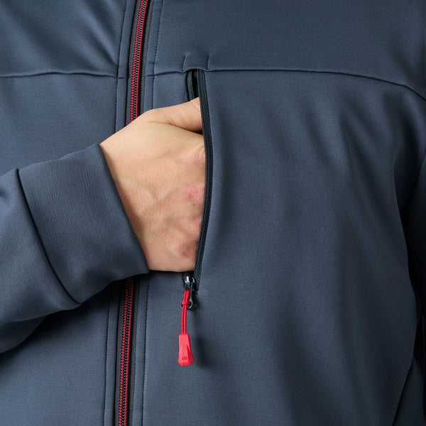 CREW FLEECE JACKET, NAVY, XXL