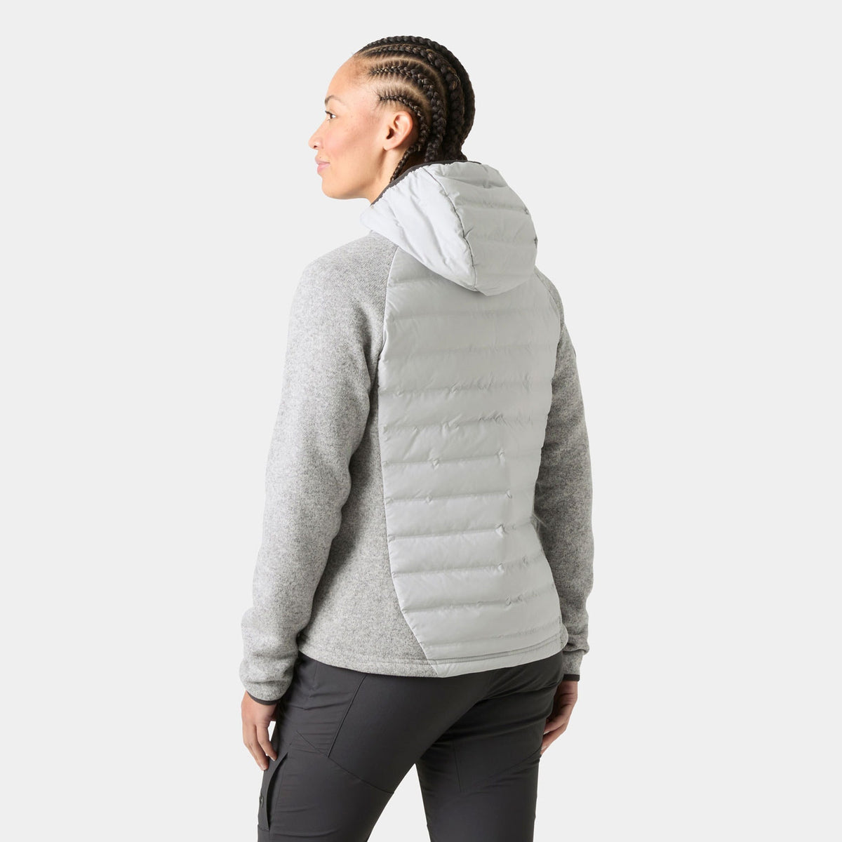 W SKAGEN HYBRID KNIT INSULATOR, GREY FOG, L