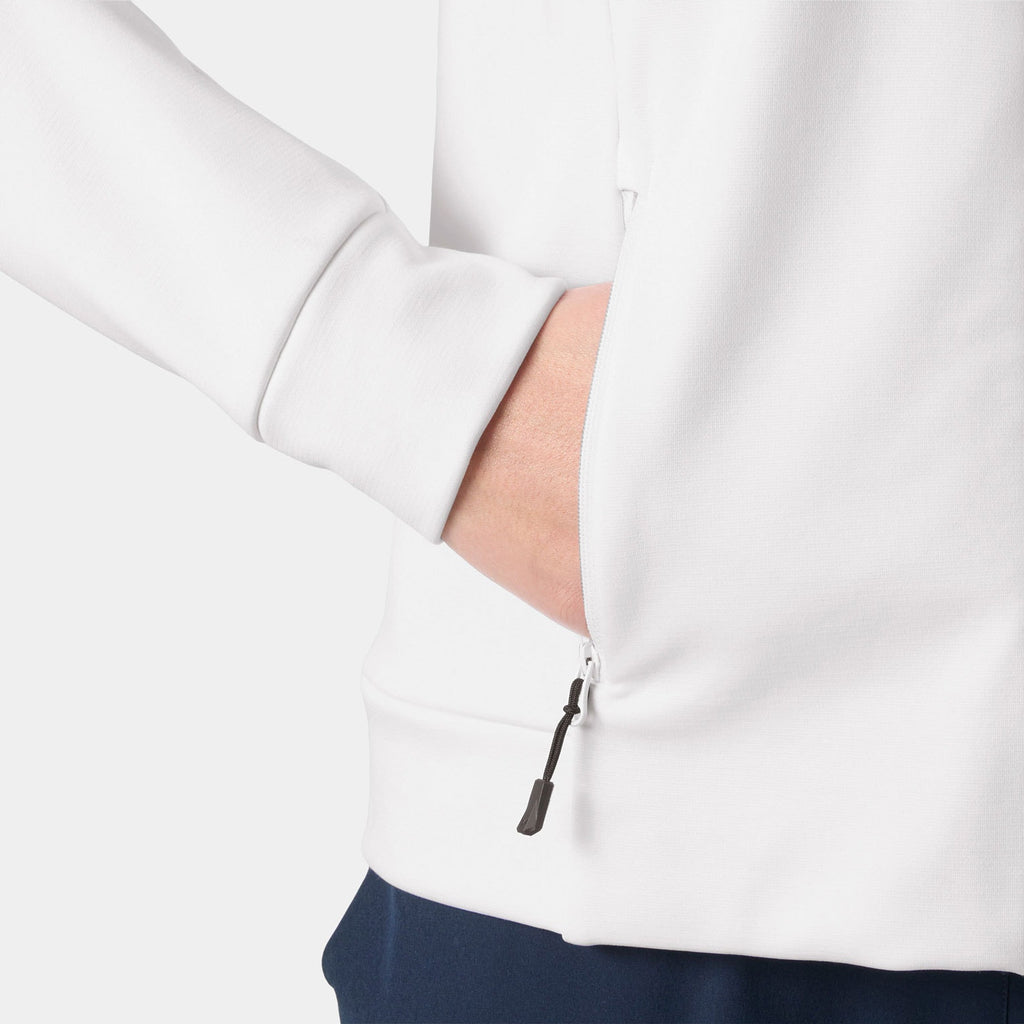 W CREW FLEECE JACKET, WHITE, L