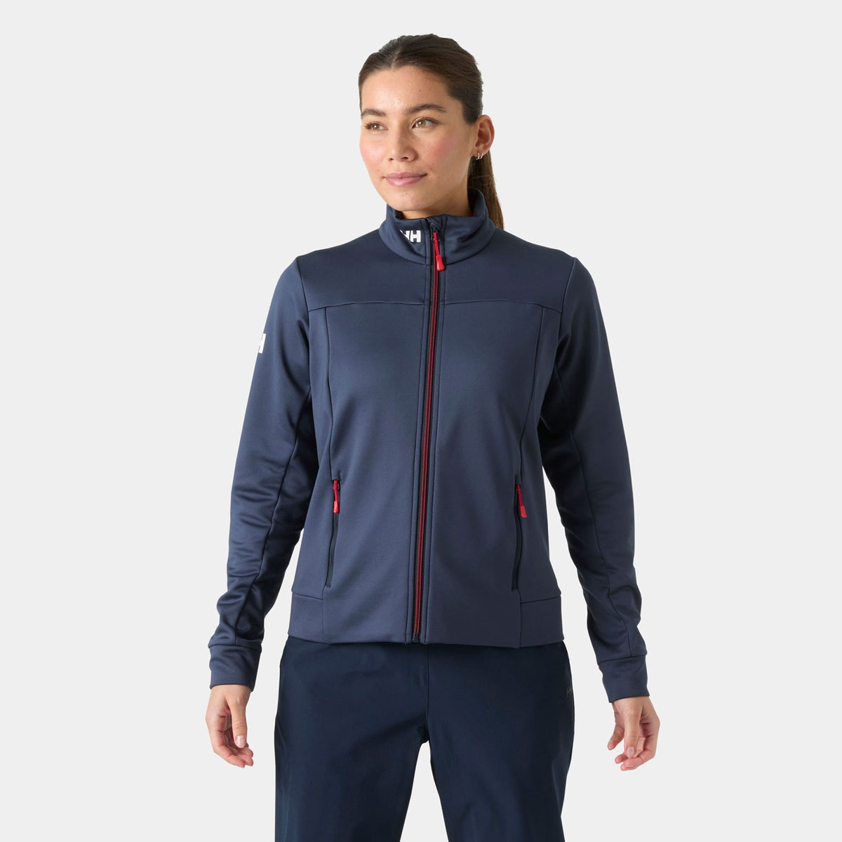 W CREW FLEECE JACKET, NAVY, L