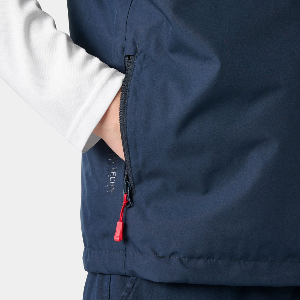 CREW PILE VEST, NAVY, XXL