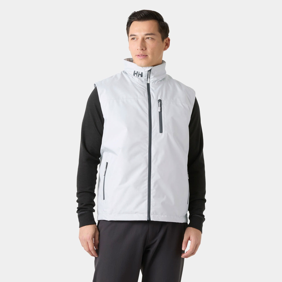 CREW PILE VEST, GREY FOG, XXL