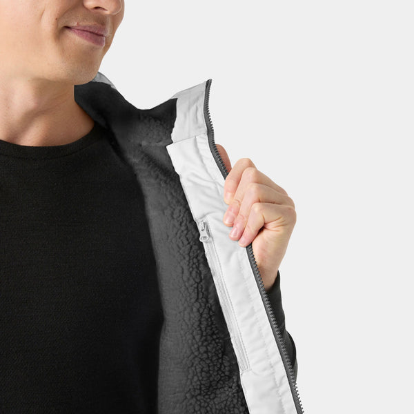CREW PILE VEST, GREY FOG, XXL