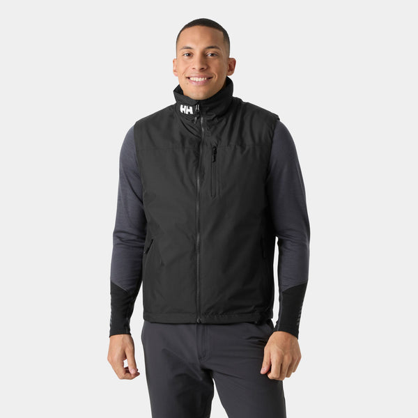 CREW PILE VEST, BLACK, XXL