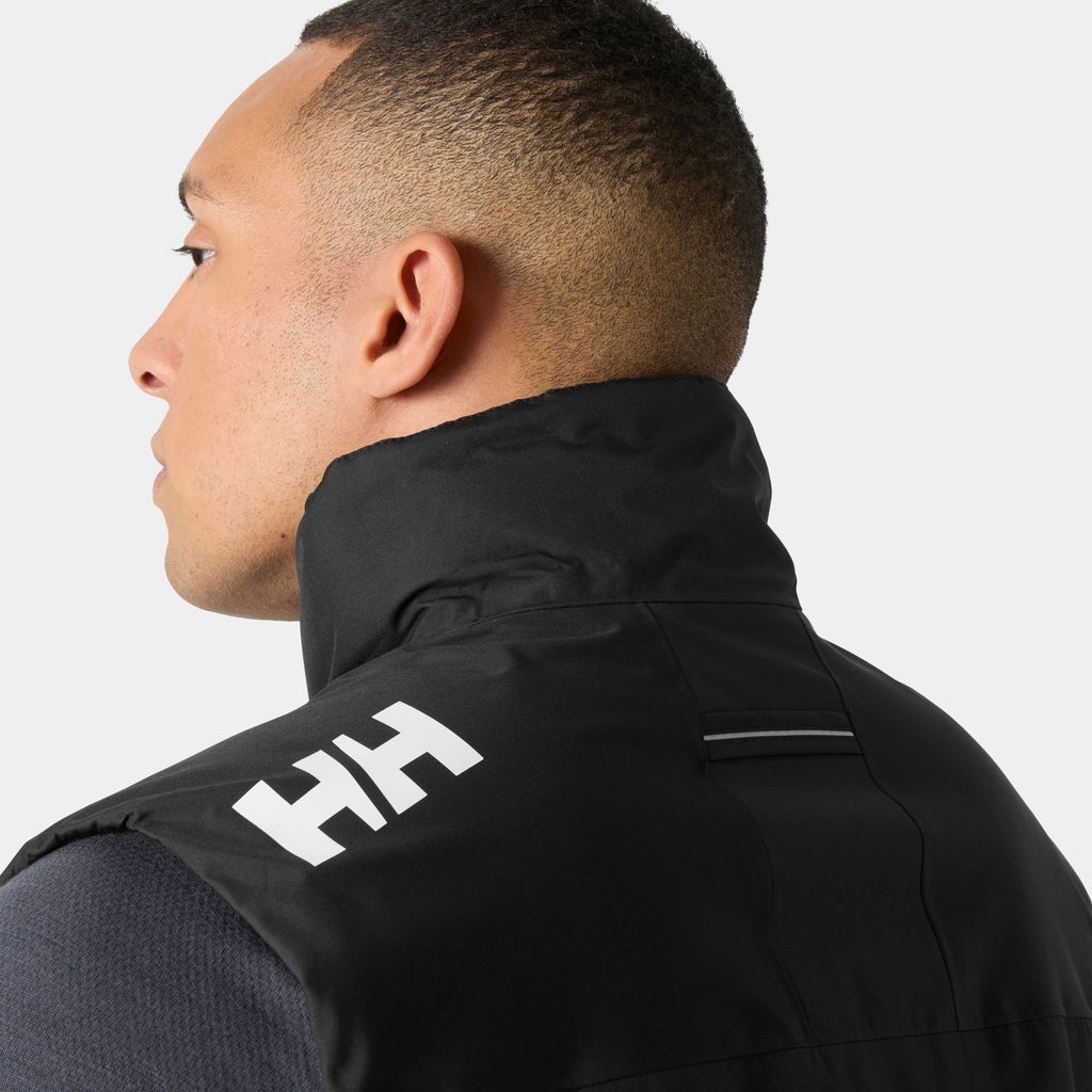 CREW PILE VEST, BLACK, XXL