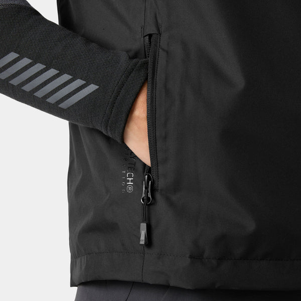 CREW PILE VEST, BLACK, XXL