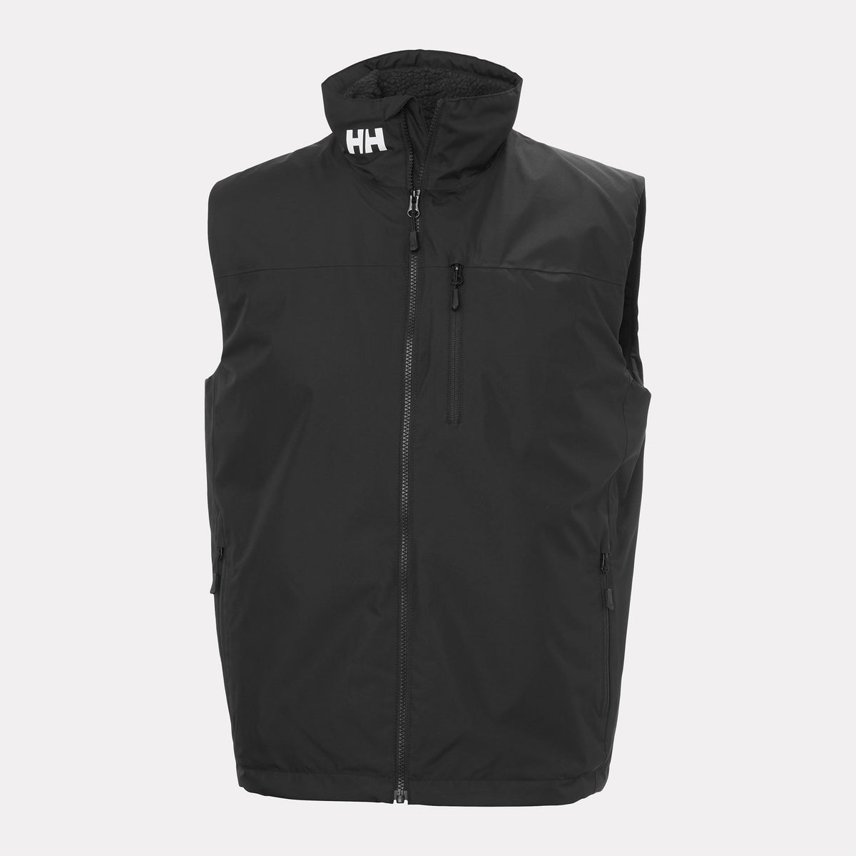 CREW PILE VEST, BLACK, XXL