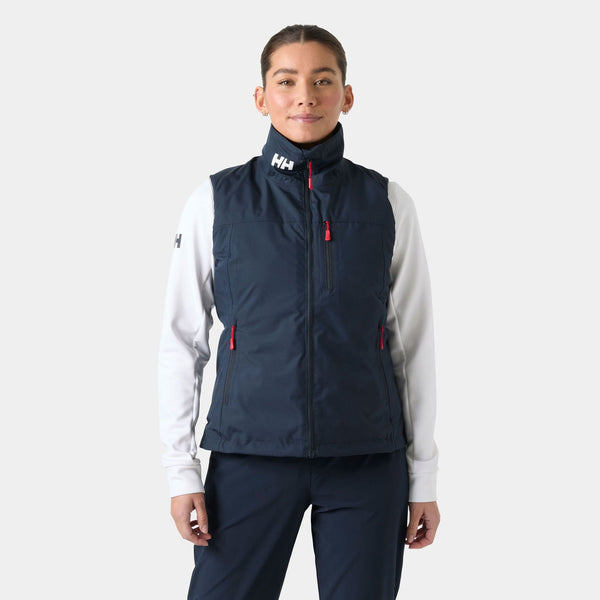W CREW PILE VEST, NAVY, L