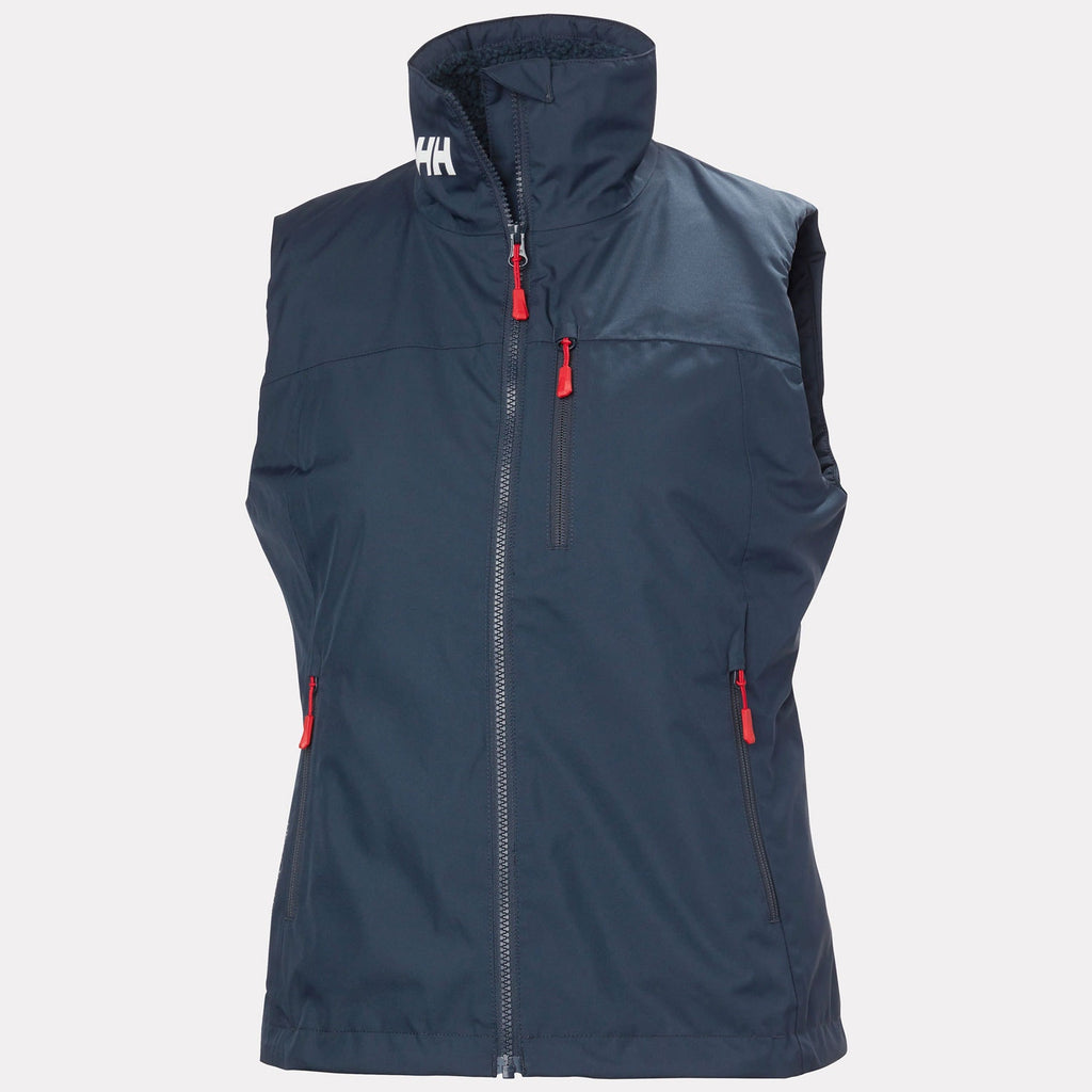 W CREW PILE VEST, NAVY, L