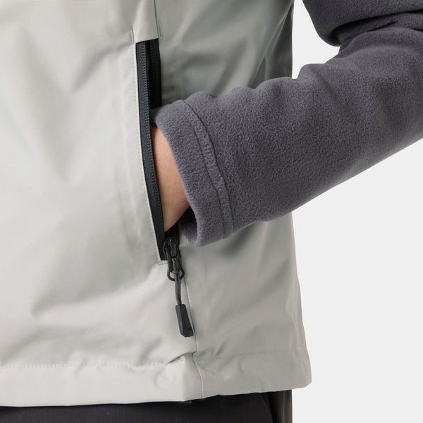 W CREW PILE VEST, GREY FOG, L