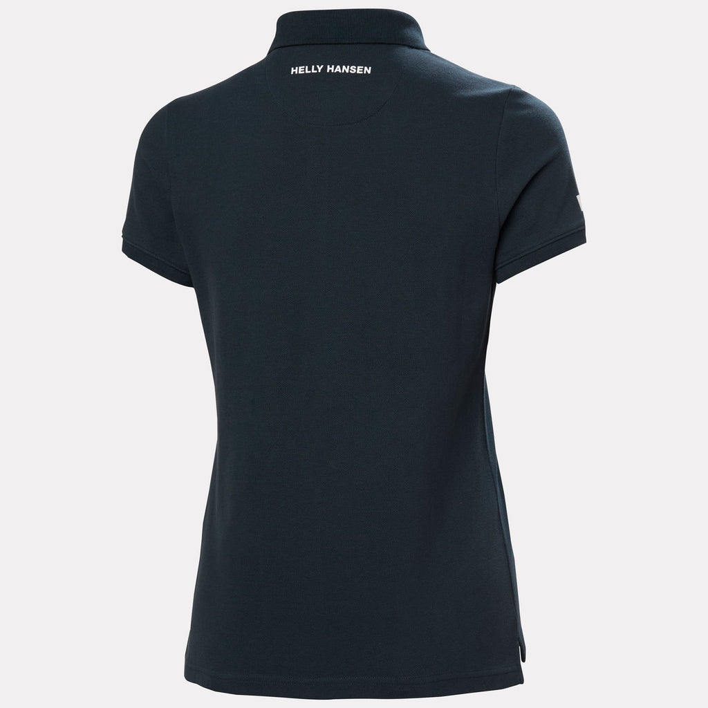 W CREW POLO PIQUE, NAVY, L
