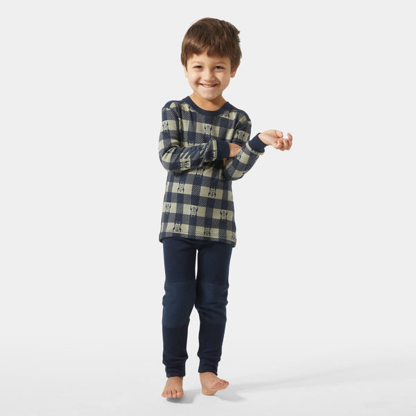 K GRAPHIC LIFA MERINO SET, NAVY AOP, 92/2