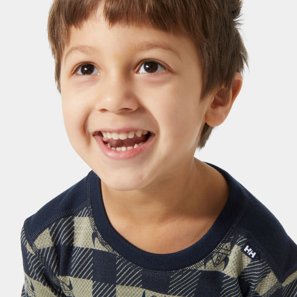 K GRAPHIC LIFA MERINO SET, NAVY AOP, 92/2
