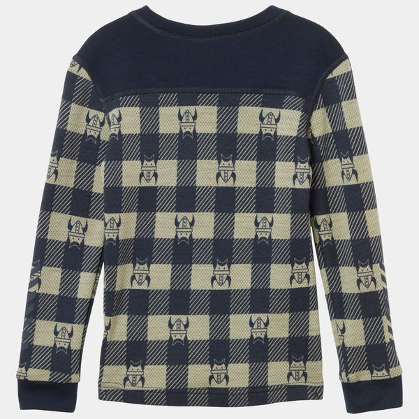 K GRAPHIC LIFA MERINO SET, NAVY AOP, 92/2