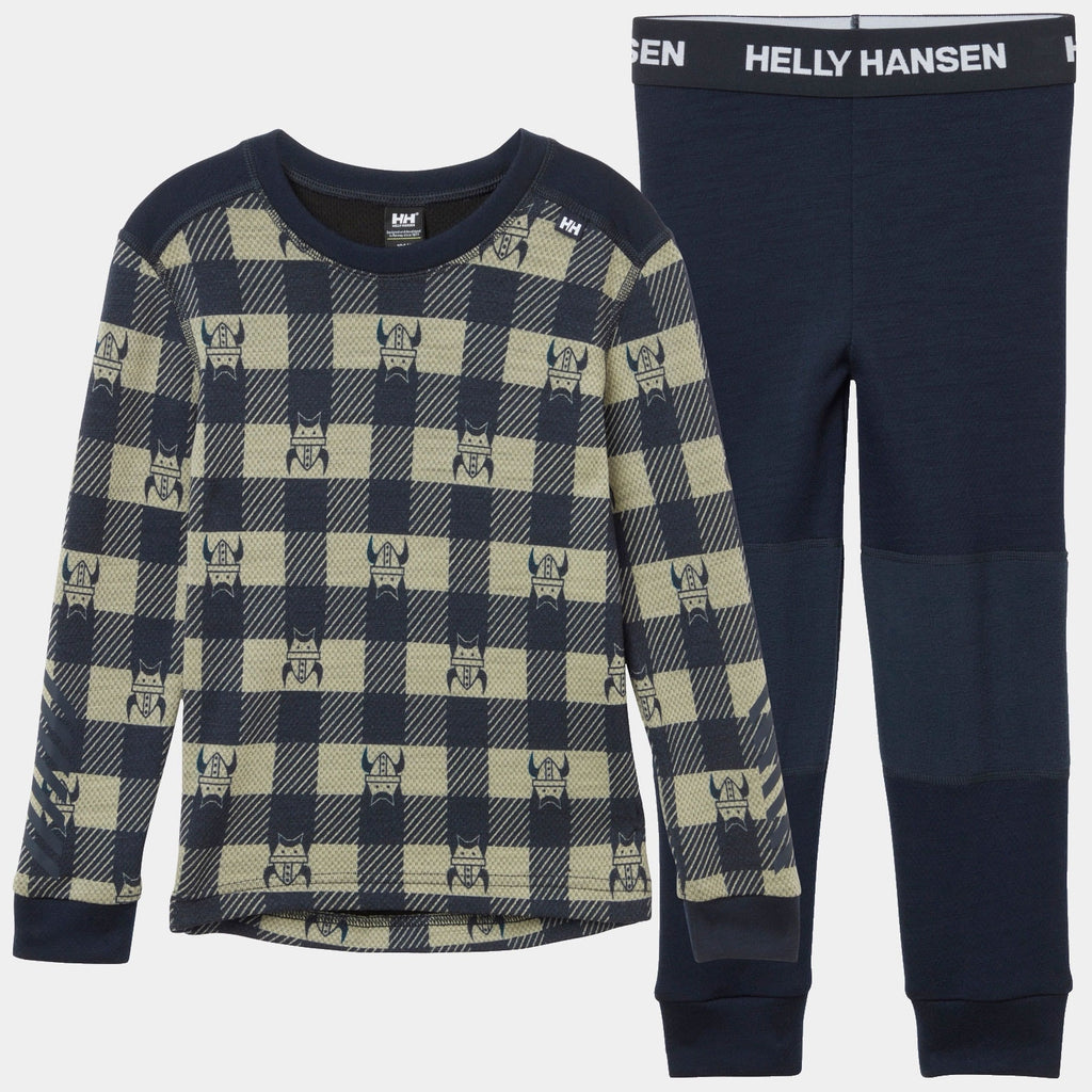 K GRAPHIC LIFA MERINO SET, NAVY AOP, 92/2
