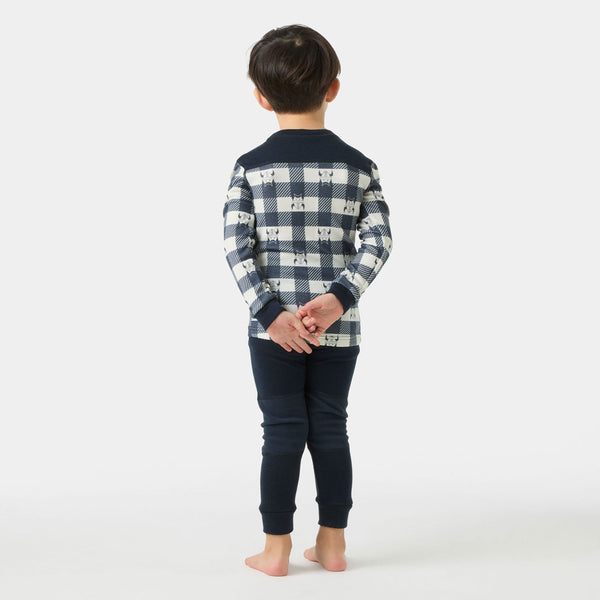 K GRAPHIC LIFA MERINO SET, NAVY AOP, 92/2