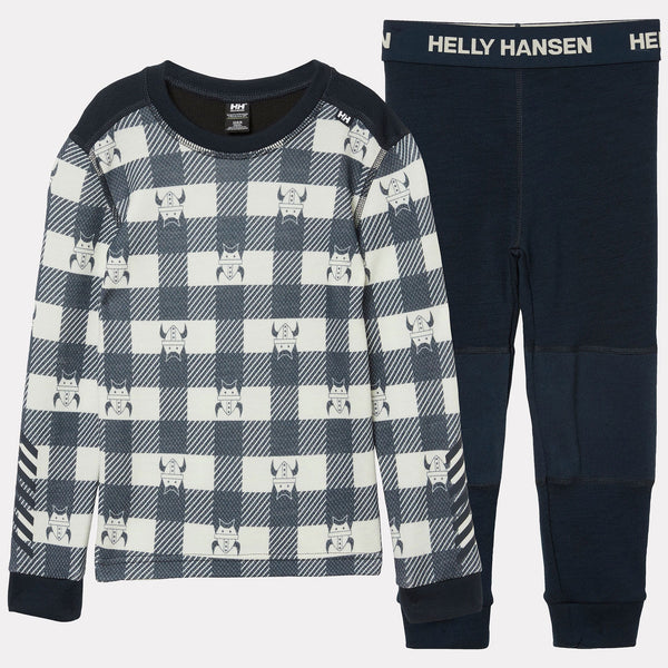 K GRAPHIC LIFA MERINO SET, NAVY AOP, 92/2