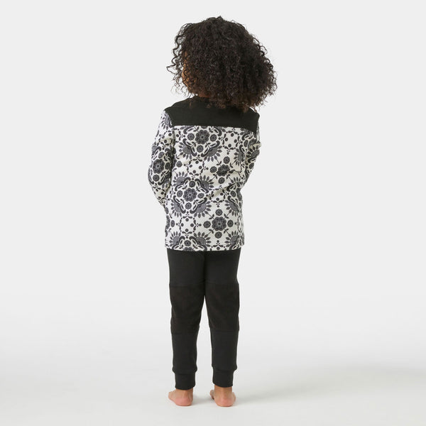 K GRAPHIC LIFA MERINO SET, BLACK AOP, 86/1