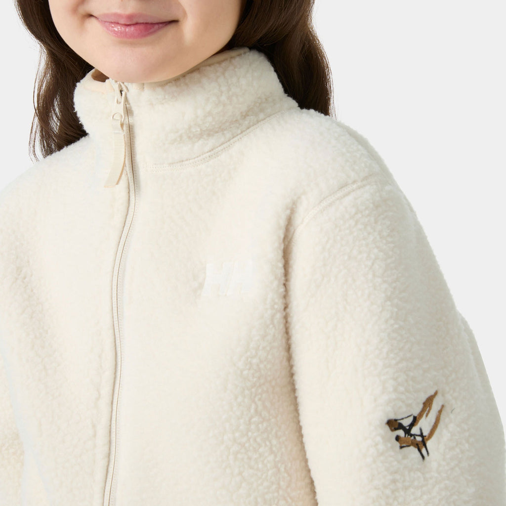 JR FROSTY PILE JACKET, CREAM EMB, 140/10