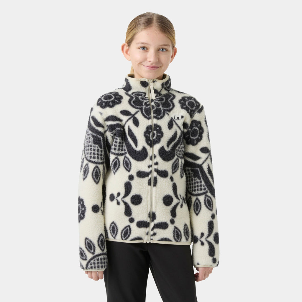 JR FROSTY PILE JACKET, BLACK/CREAM, 140/10