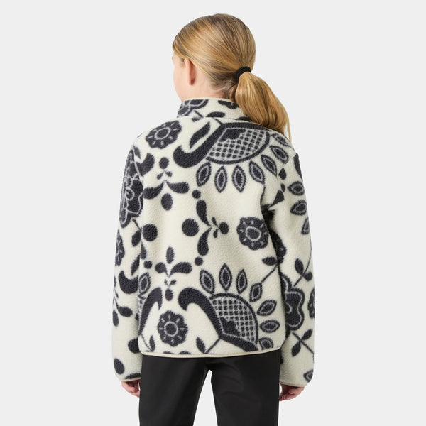 JR FROSTY PILE JACKET, BLACK/CREAM, 140/10