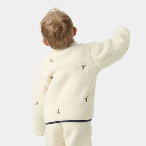 K FROSTY PILE JACKET, CREAM EMB, 86/1