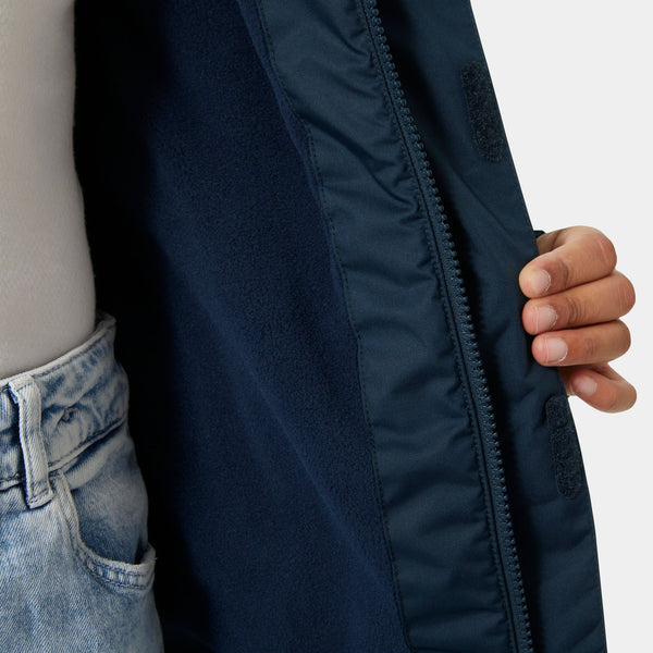 JR VANCOUVER FLEECE INS JACKET, NAVY, 140/10