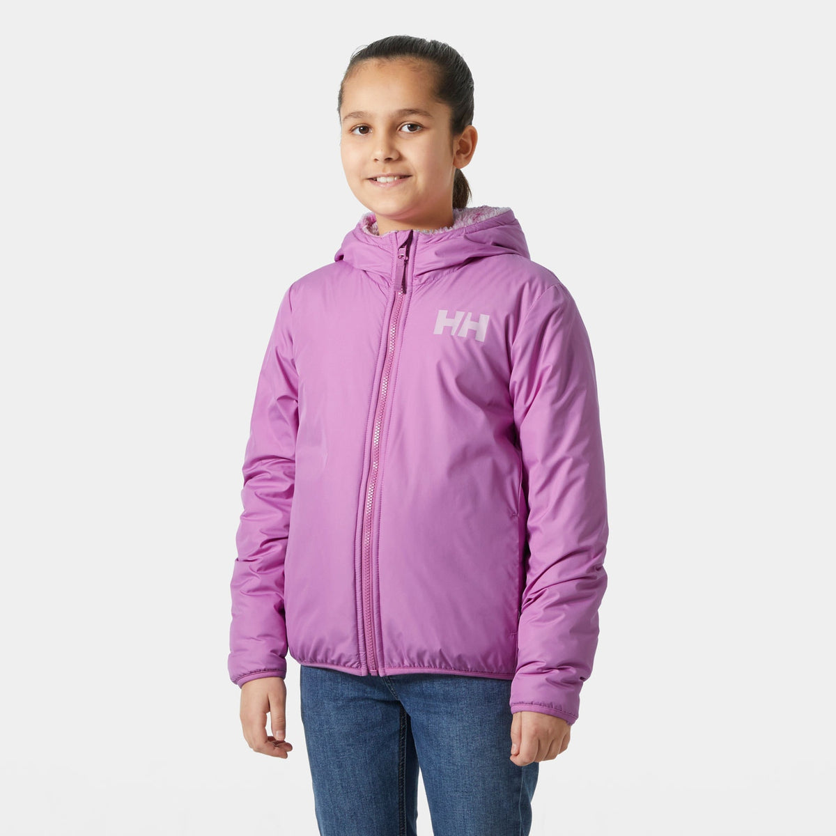 JR CHAMP REVERSIBLE JACKET, META PINK A, 164/14 Main image