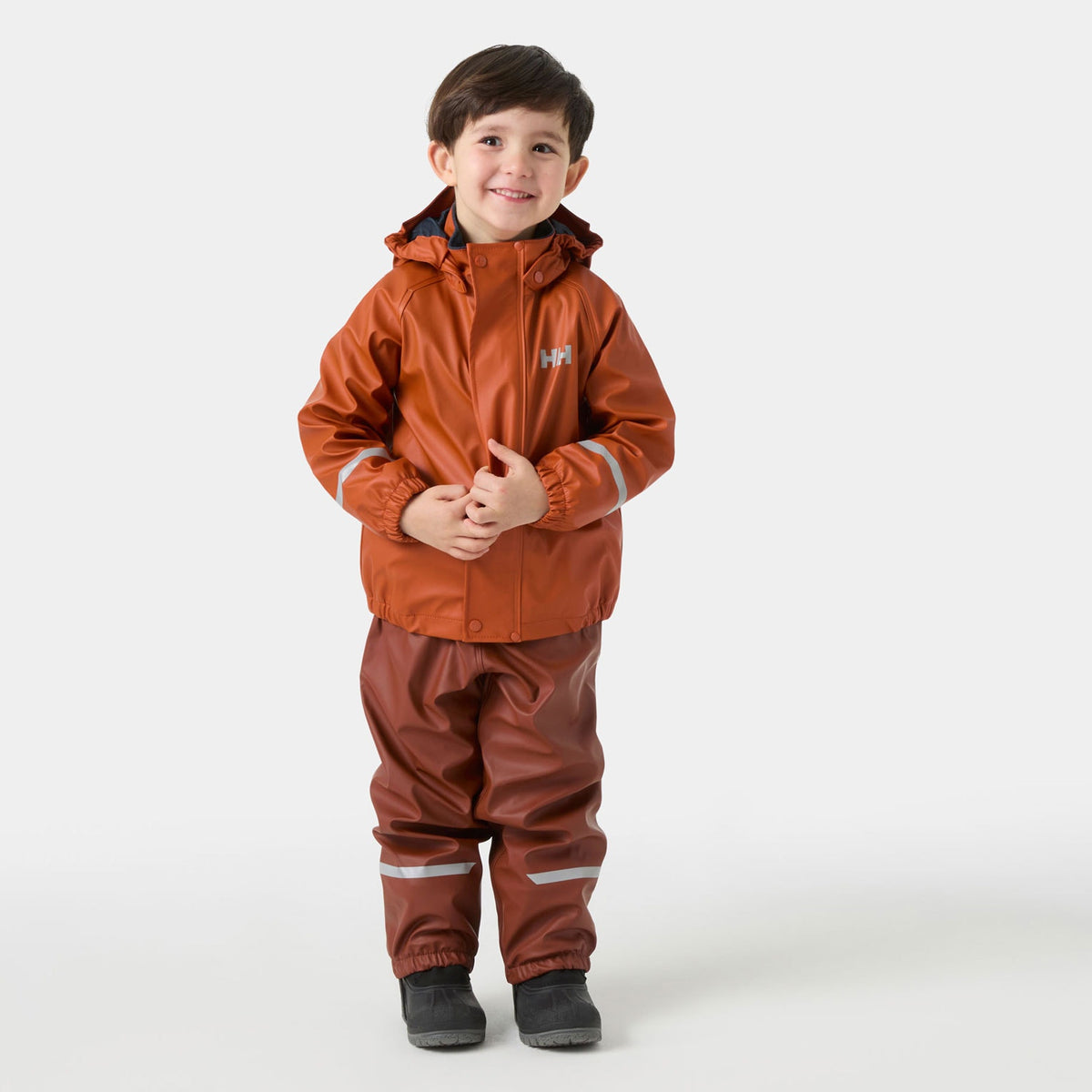 K BERGEN FLEECE PU RAINSET 20, IRON OXIDE, 86/1