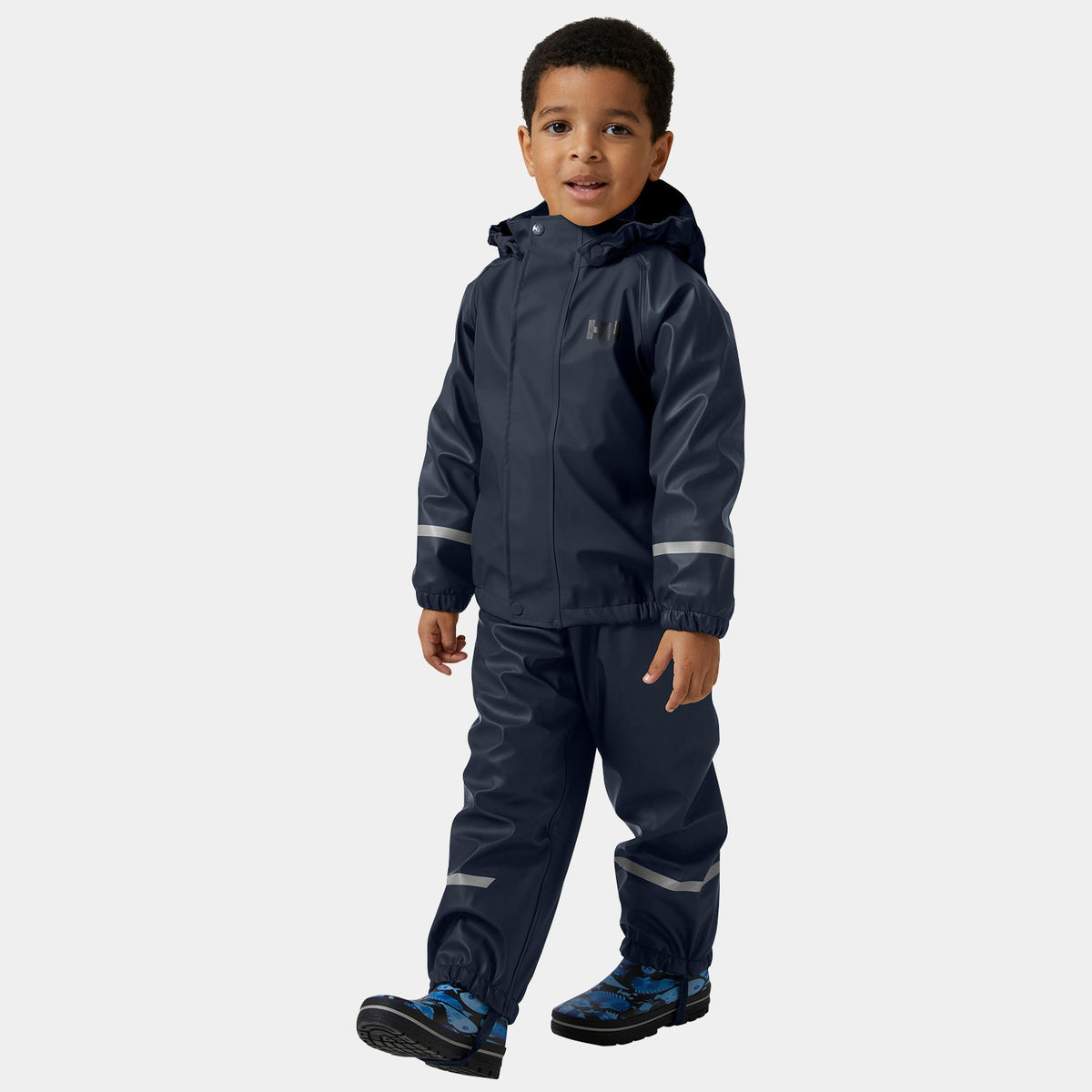 K BERGEN FLEECE PU RAINSET 20, NAVY, 98/3