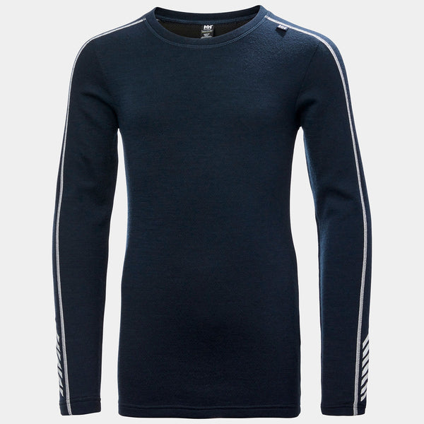 JR LIFA MERINO CREW, NAVY, 140/10