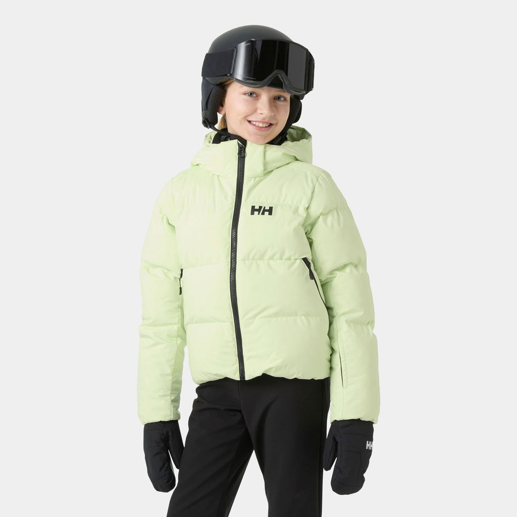 JR GIRL NORA  PUFFY JACKET, WASHED LIME, 140/10