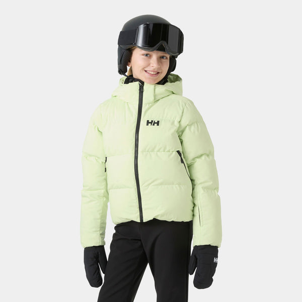 JR GIRL NORA  PUFFY JACKET, WASHED LIME, 140/10
