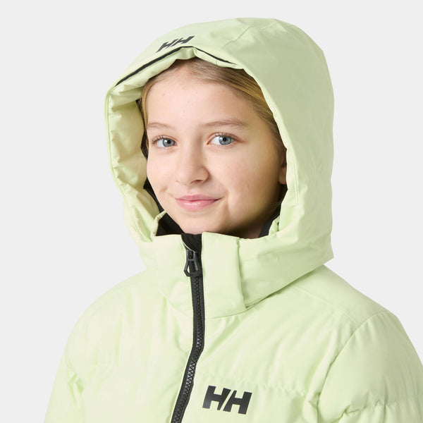 JR GIRL NORA  PUFFY JACKET, WASHED LIME, 140/10