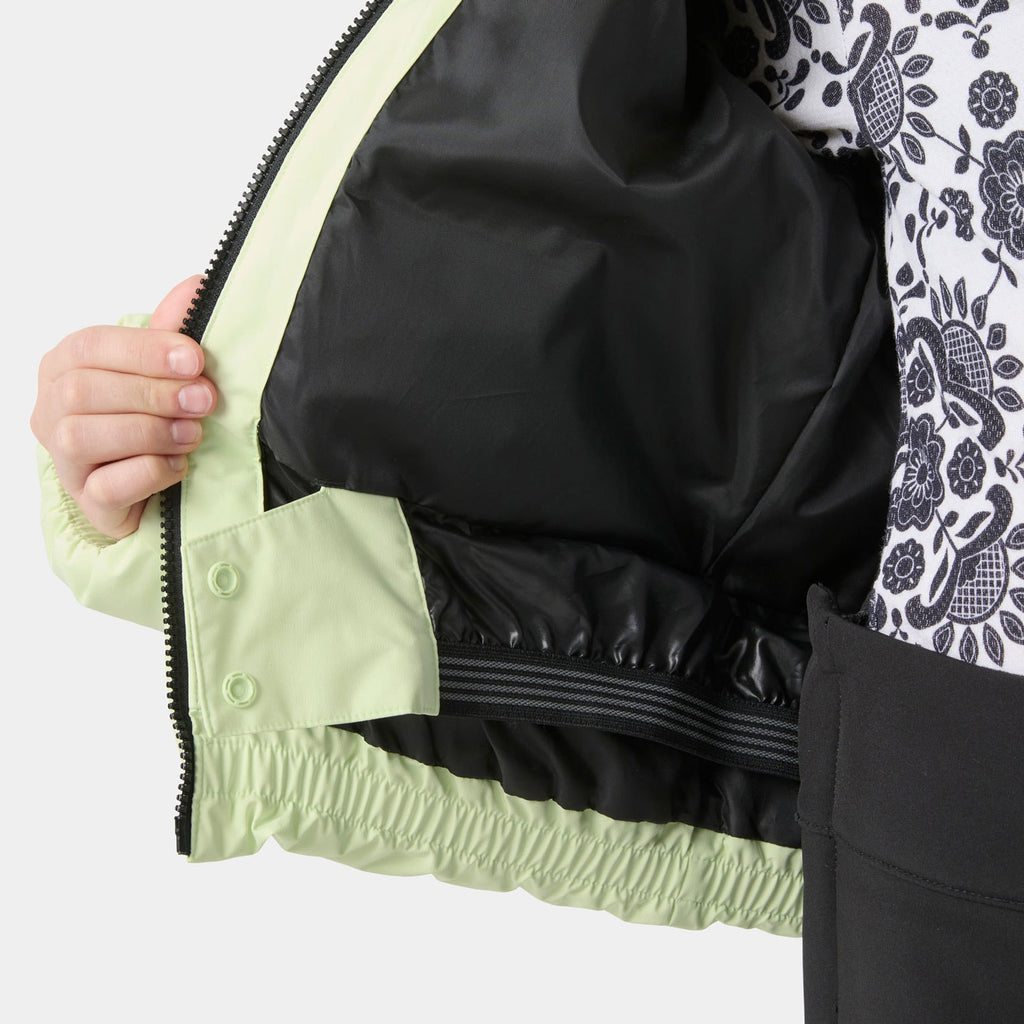 JR GIRL NORA  PUFFY JACKET, WASHED LIME, 140/10