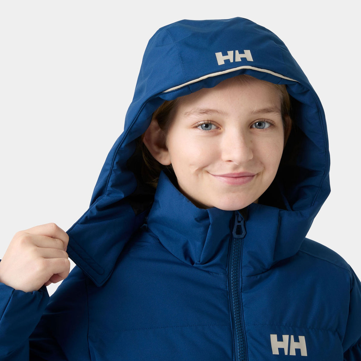JR GIRL NORA  PUFFY JACKET, DARK BLUE, 140/10