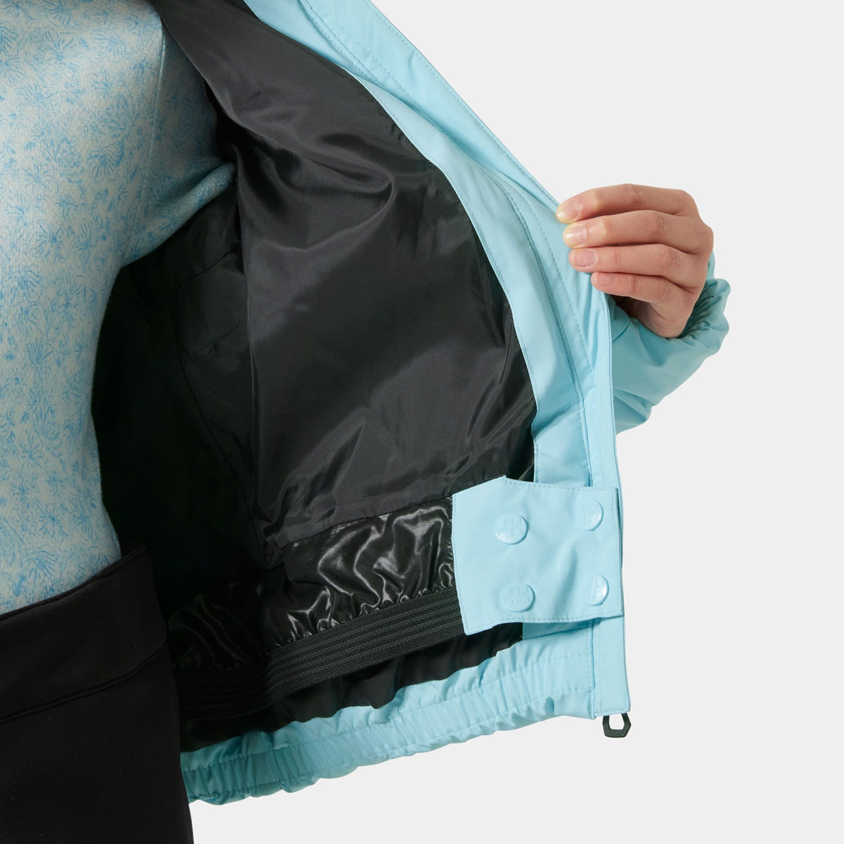 JR GIRL NORA  PUFFY JACKET, LIGHT CYAN, 164/14