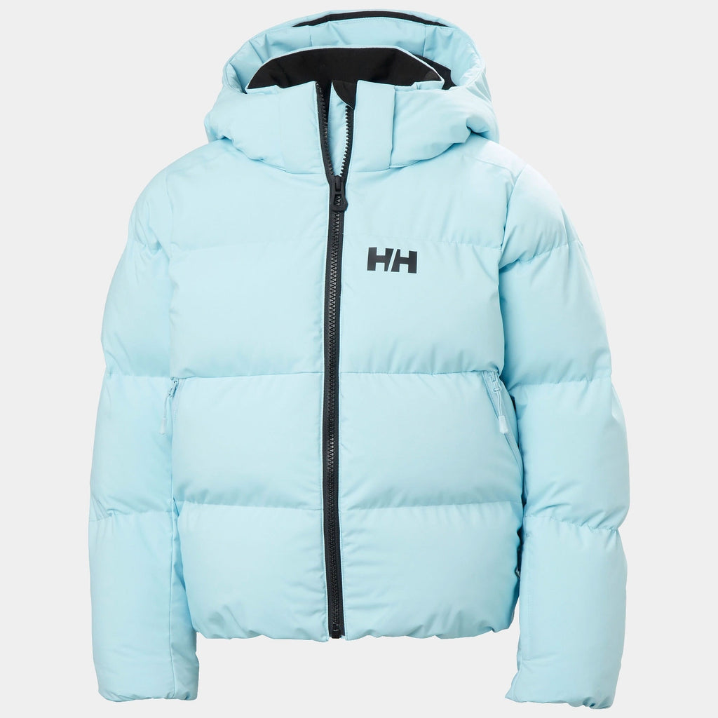 JR GIRL NORA  PUFFY JACKET, LIGHT CYAN, 164/14