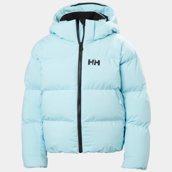 JR GIRL NORA  PUFFY JACKET, LIGHT CYAN, 164/14